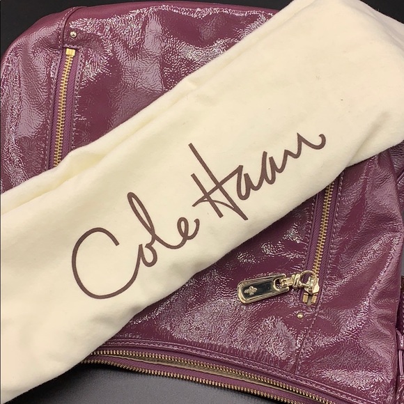 Cole Haan Med Hobo Bag Purse - Royal Berry Patent - Picture 8 of 8